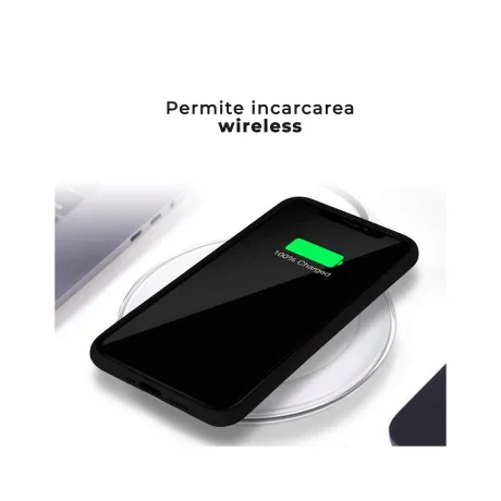 Husa iPhone 11 Pro Max Lemontti Liquid Silicon Black