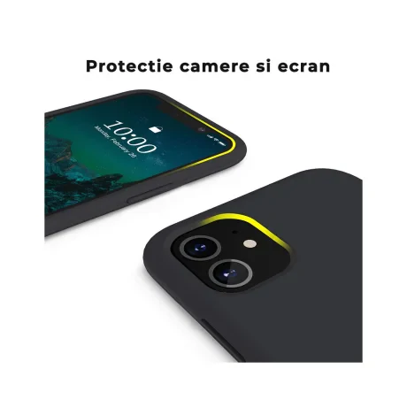 Husa iPhone 11 Pro Max Lemontti Liquid Silicon Black
