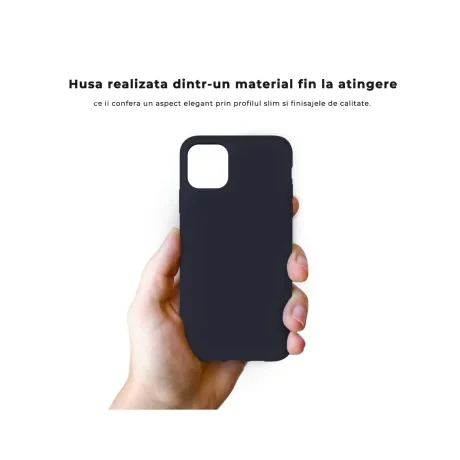 Husa iPhone 11 Pro Max Lemontti Liquid Silicon Dark Blue