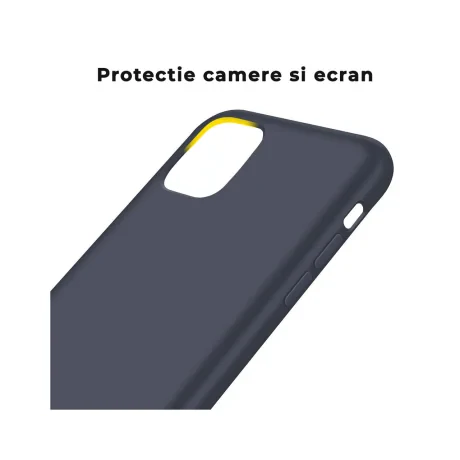 Husa iPhone 11 Pro Max Lemontti Liquid Silicon Dark Blue
