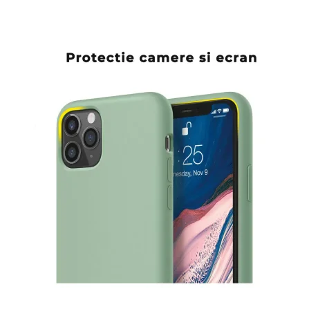 Husa iPhone 11 Pro Max Lemontti Liquid Silicon Light Green