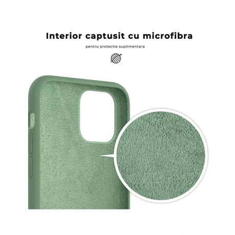 Husa iPhone 11 Pro Max Lemontti Liquid Silicon Light Green