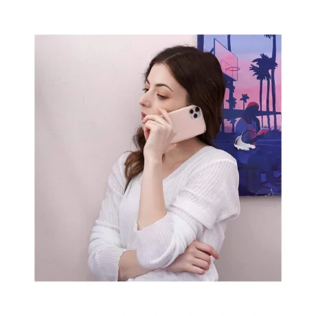 Husa iPhone 11 Pro Max Lemontti Liquid Silicon Pink Sand