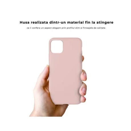 Husa iPhone 11 Pro Max Lemontti Liquid Silicon Pink Sand