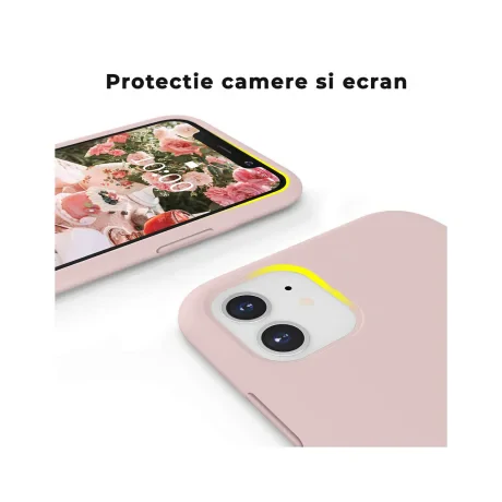 Husa iPhone 11 Pro Max Lemontti Liquid Silicon Pink Sand