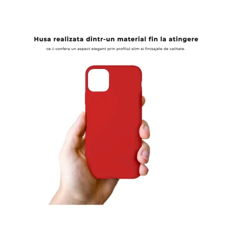 Husa iPhone 11 Pro Max Lemontti Liquid Silicon Red