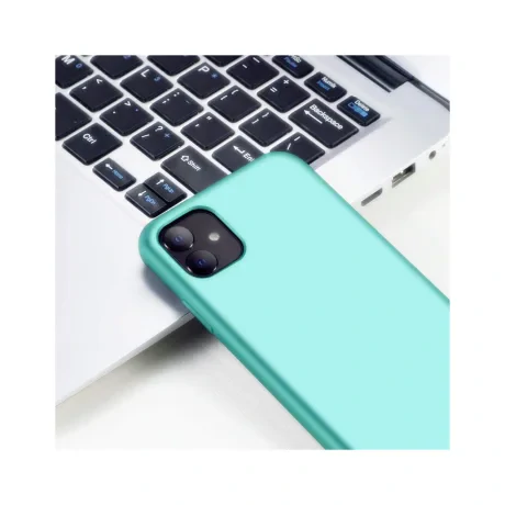 Husa iPhone 11 Pro Max Lemontti Liquid Silicon Tiffany Blue