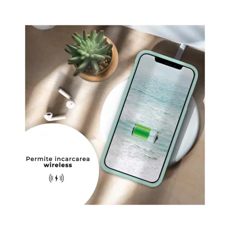 Husa iPhone 11 Pro Max Lemontti Liquid Silicon Tiffany Blue