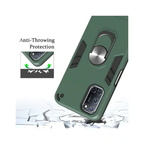 Husa iPhone 12 / 12 Pro Lemontti Armour Series 2 in 1 Dark Green