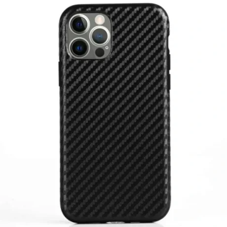 Husa iPhone 12 / 12 Pro Lemontti Carbon Fiber Black