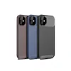 Husa iPhone 12 / 12 Pro Lemontti Carbon Fiber Texture Shockproof Black