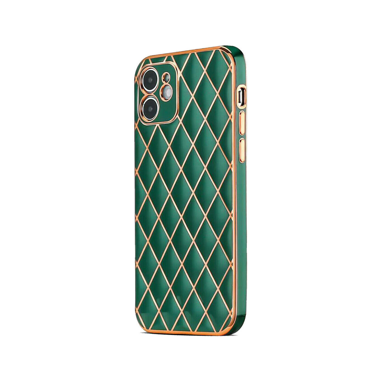 Husa iPhone 12 / 12 Pro Lemontti Gold Plating Olive thumb