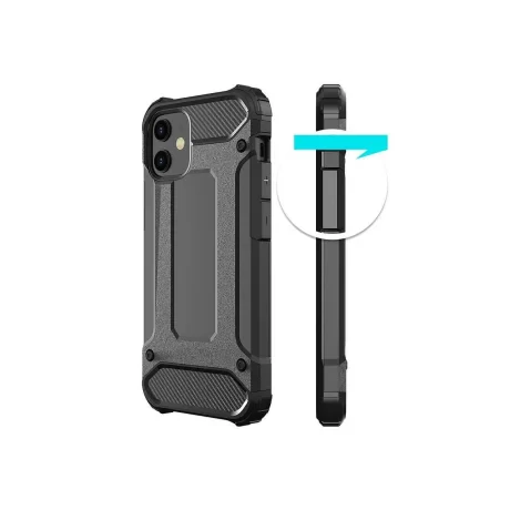 Husa iPhone 12 / 12 Pro Lemontti Hybrid Armor Negru