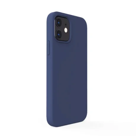 Husa iPhone 12 / 12 Pro Lemontti Liquid Silicon Dark Blue