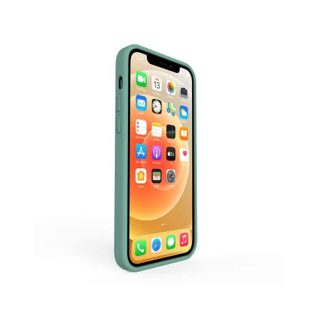 Husa iPhone 12 / 12 Pro Lemontti Liquid Silicon Forest Green