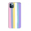 Husa iPhone 12 / 12 Pro Lemontti Silicon Rainbow Pink