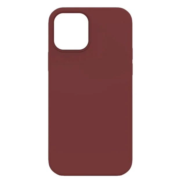 Husa iPhone 12 / 12 Pro Lemontti Silicon Silky Grena
