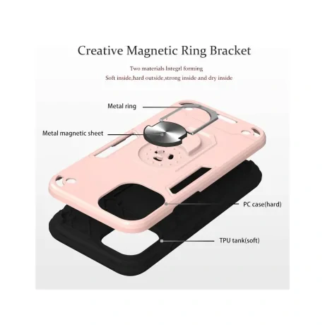 Husa iPhone 12 Mini Lemontti Armour Series 2 in 1 Wine Red