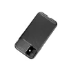 Husa iPhone 12 Mini Lemontti Carbon Fiber Texture Shockproof Black