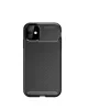 Husa iPhone 12 Mini Lemontti Carbon Fiber Texture Shockproof Black