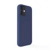 Husa iPhone 12 Mini Lemontti Liquid Silicon Dark Blue
