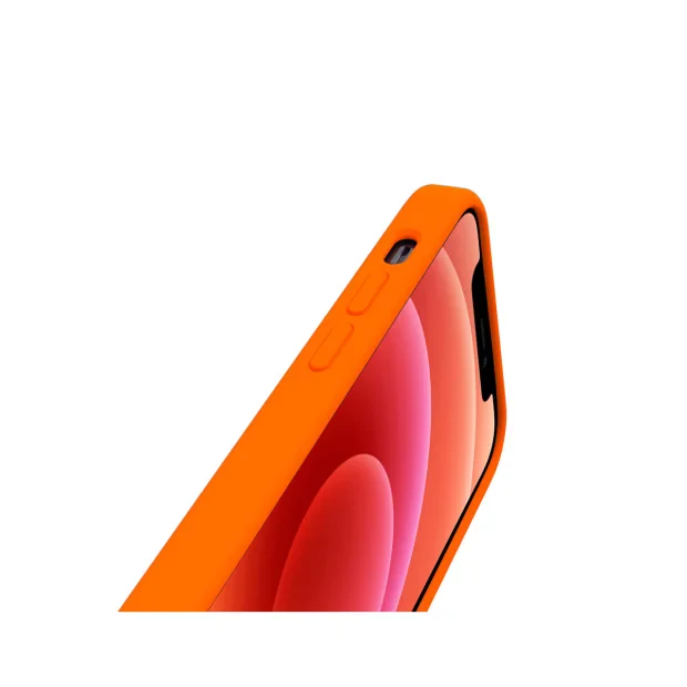 Husa iPhone 12 Mini Lemontti Liquid Silicon Orange