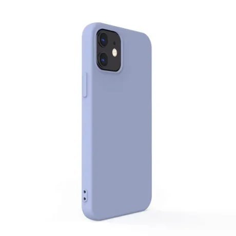 Husa iPhone 12 Mini Lemontti Silicon Soft Slim Lavender Gray