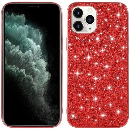 Husa iPhone 12 Pro Max Lemontti Glitter Powder Red thumb