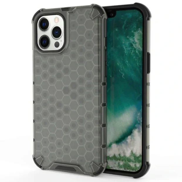 Husa iPhone 12 Pro Max Lemontti Honeycomb Grey