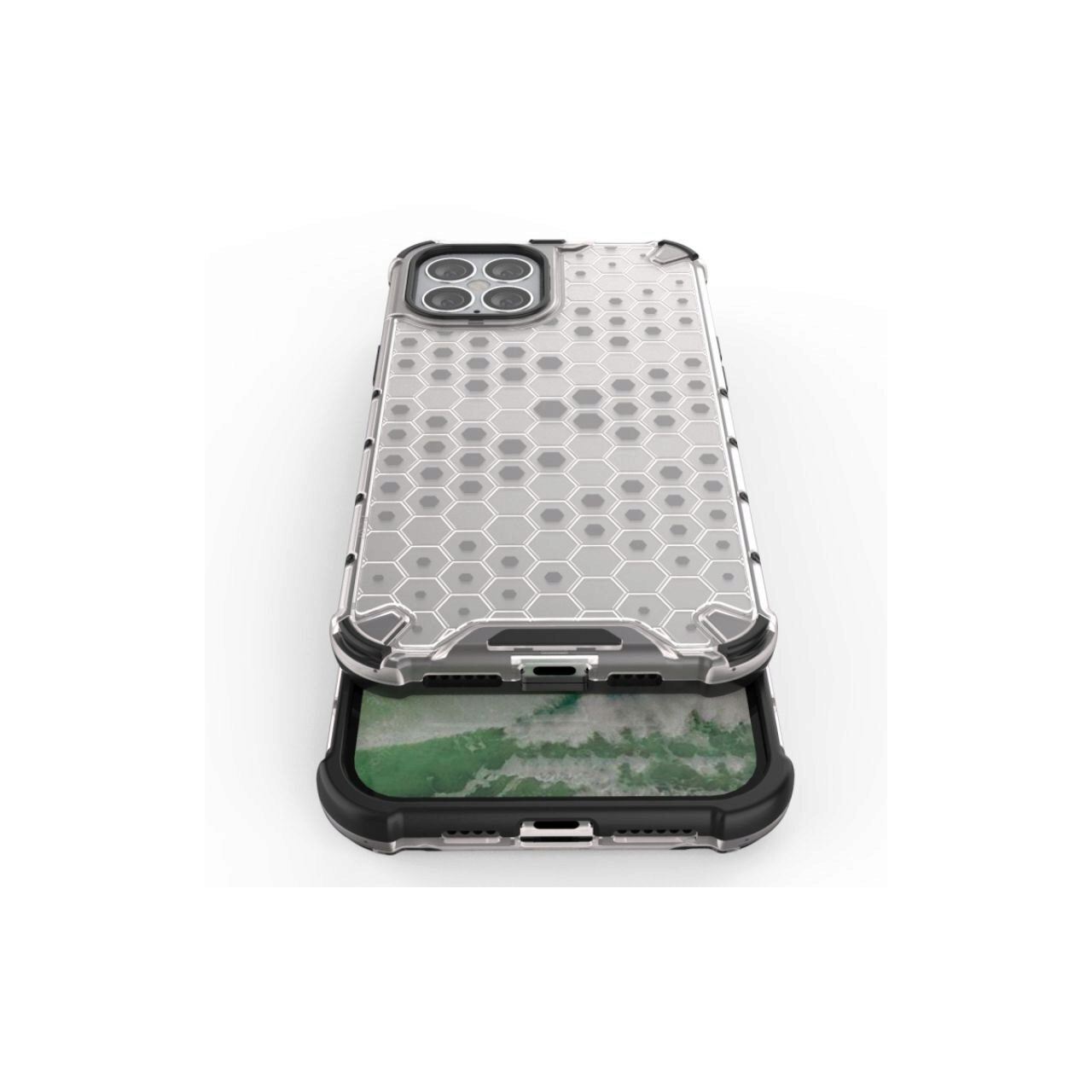 Husa iPhone 12 Pro Max Lemontti Honeycomb Red thumb