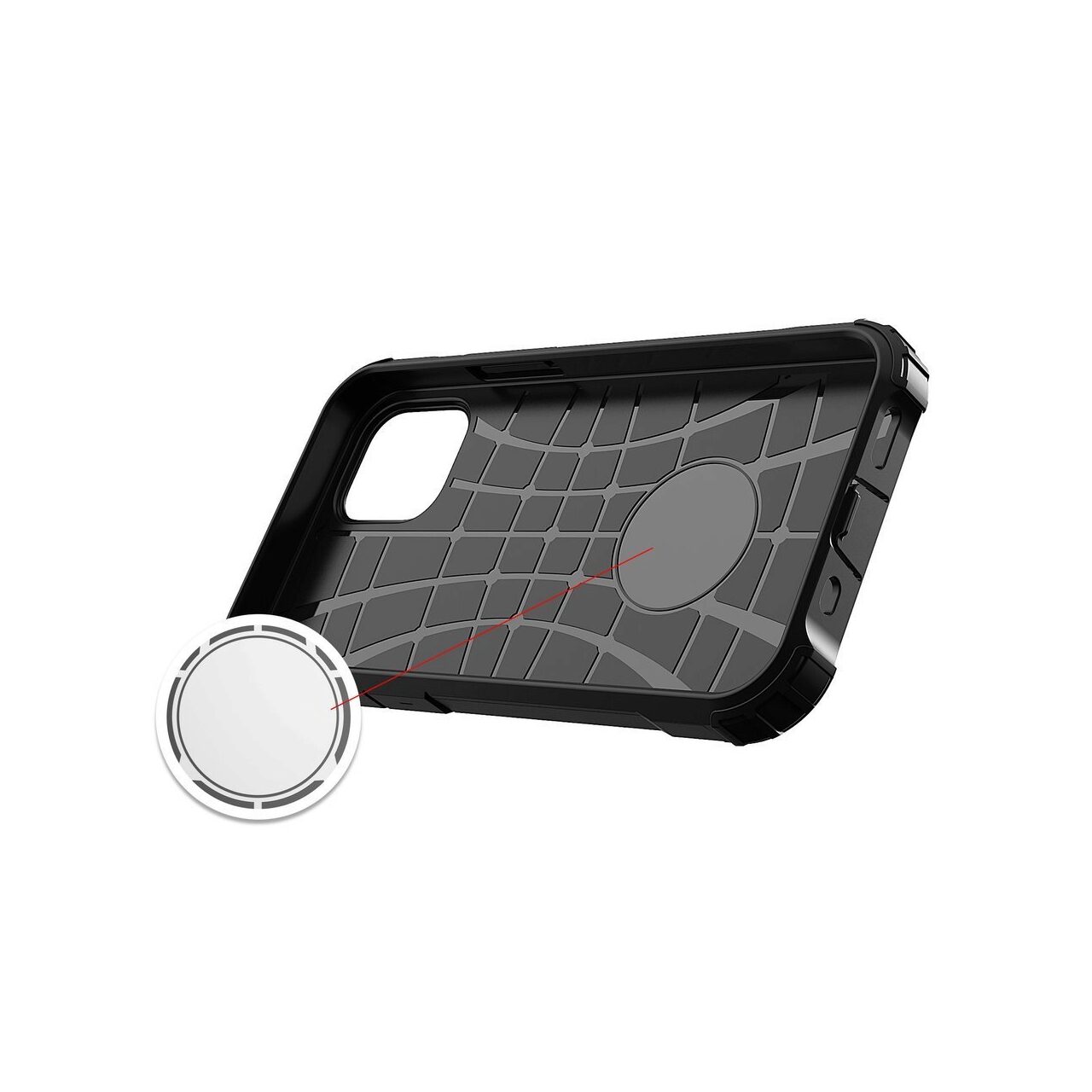 Husa iPhone 12 Pro Max Lemontti Hybrid Armor Negru thumb