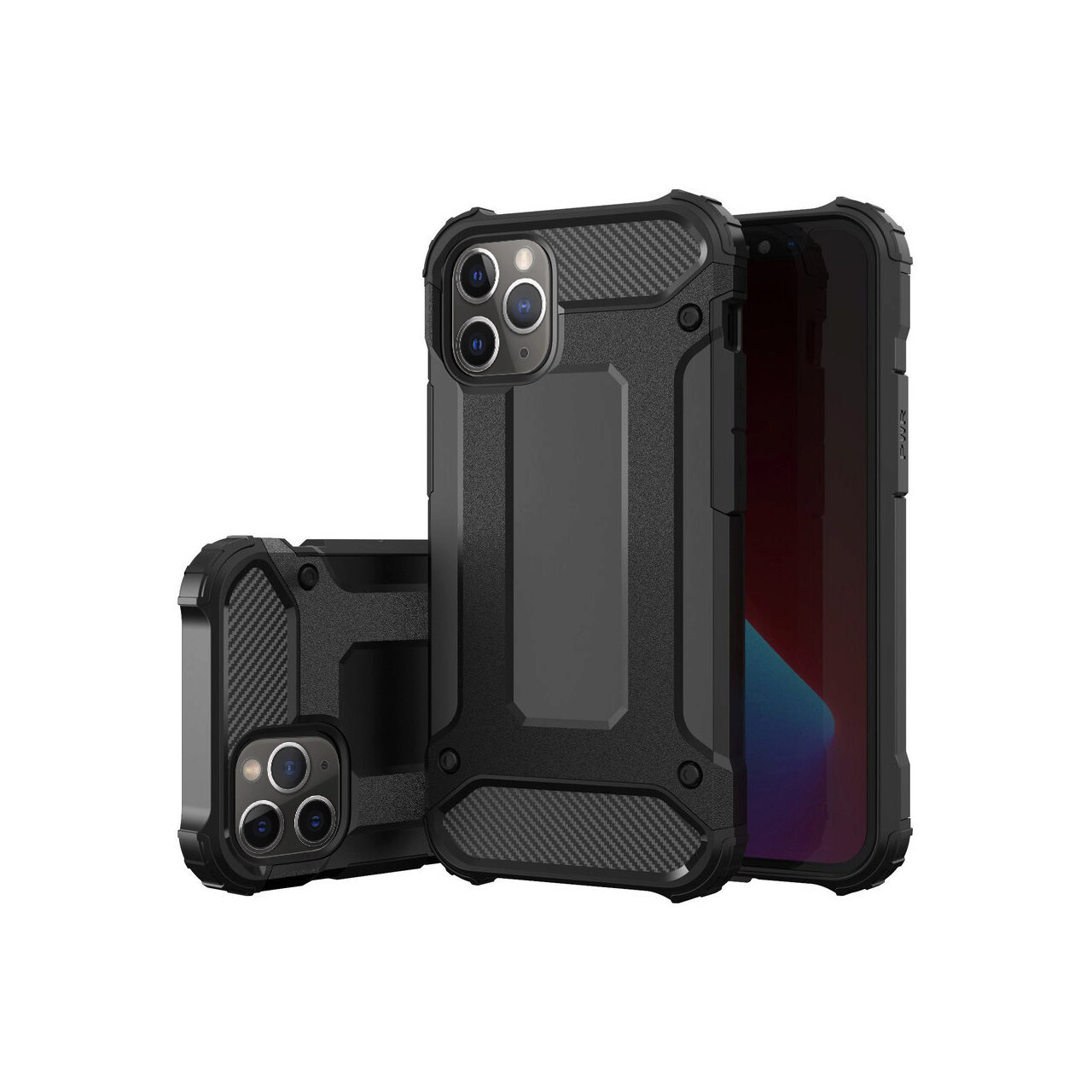 Husa iPhone 12 Pro Max Lemontti Hybrid Armor Negru thumb