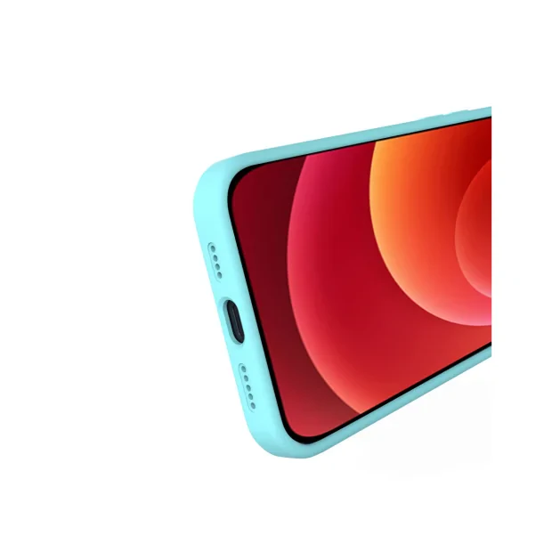 Husa iPhone 12 Pro Max Lemontti Liquid Silicon Tiffany Blue