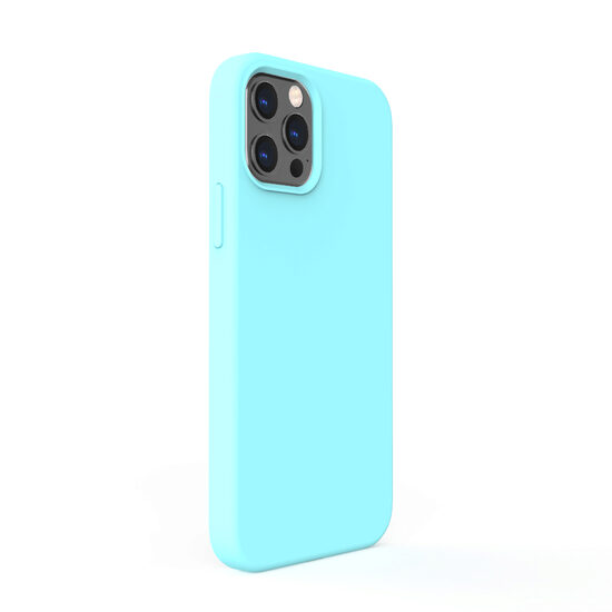 Husa iPhone 12 Pro Max Lemontti Liquid Silicon Tiffany Blue thumb