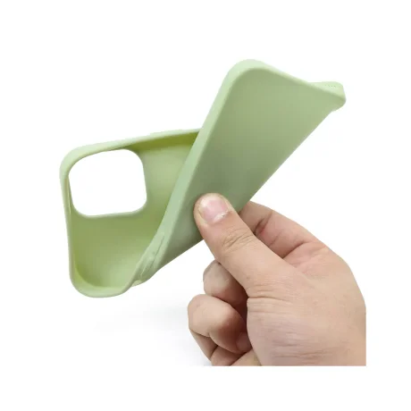 Husa iPhone 12 Pro Max Lemontti Silicon Silky Verde