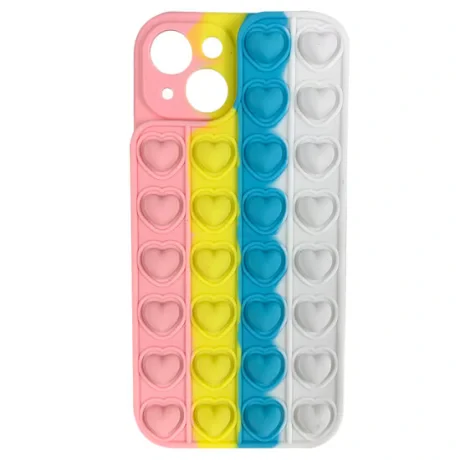 Husa iPhone 13 Lemontti Heart Pop it Multicolor 2