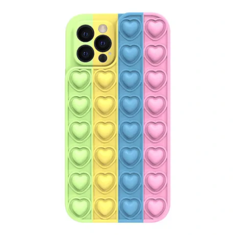 Husa iPhone 13 Lemontti Heart Pop it Multicolor 4