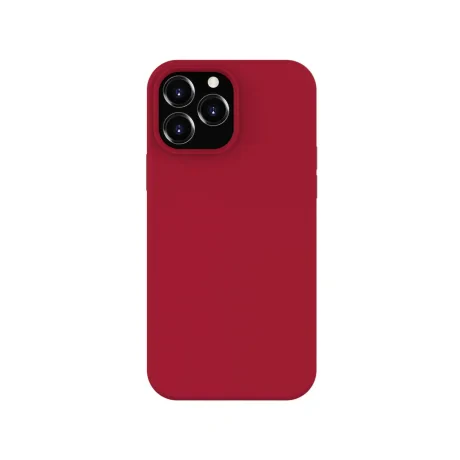 Husa iPhone 13 Pro Lemontti Liquid Silicon Dark Red
