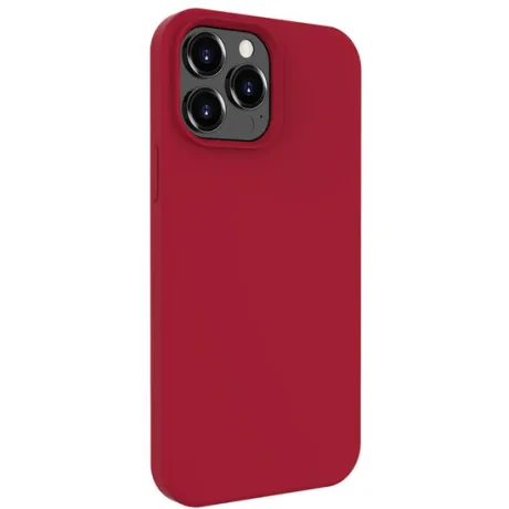 Husa iPhone 13 Pro Lemontti Liquid Silicon Dark Red