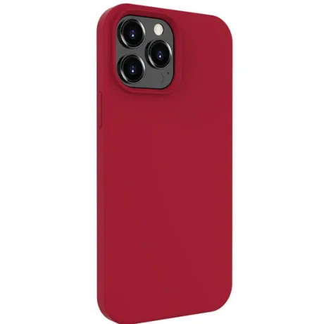 Husa iPhone 13 Pro Max Lemontti Liquid Silicon Dark Red
