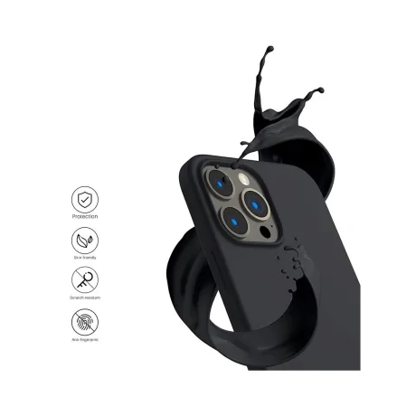 Husa iPhone 13 Pro Max Lemontti Regular Silicon Black
