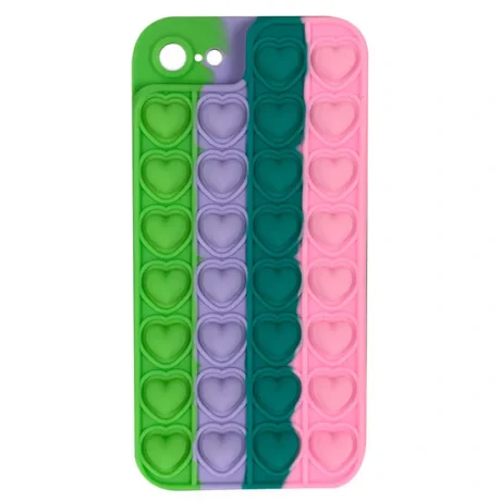Husa iPhone 7/8/SE2020/SE2022 Lemontti Heart Pop it Multicolor 5
