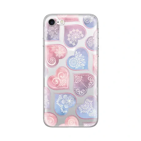 Husa iPhone 7/8/SE2020/SE2022 Lemontti Silicon Art Hearts