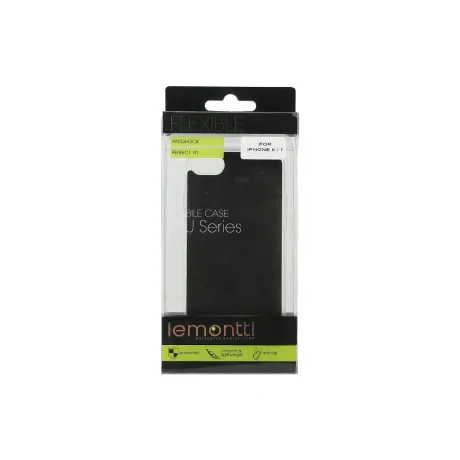 Husa iPhone 7/8/SE2020/SE2022 Lemontti Silicon Vellur Negru