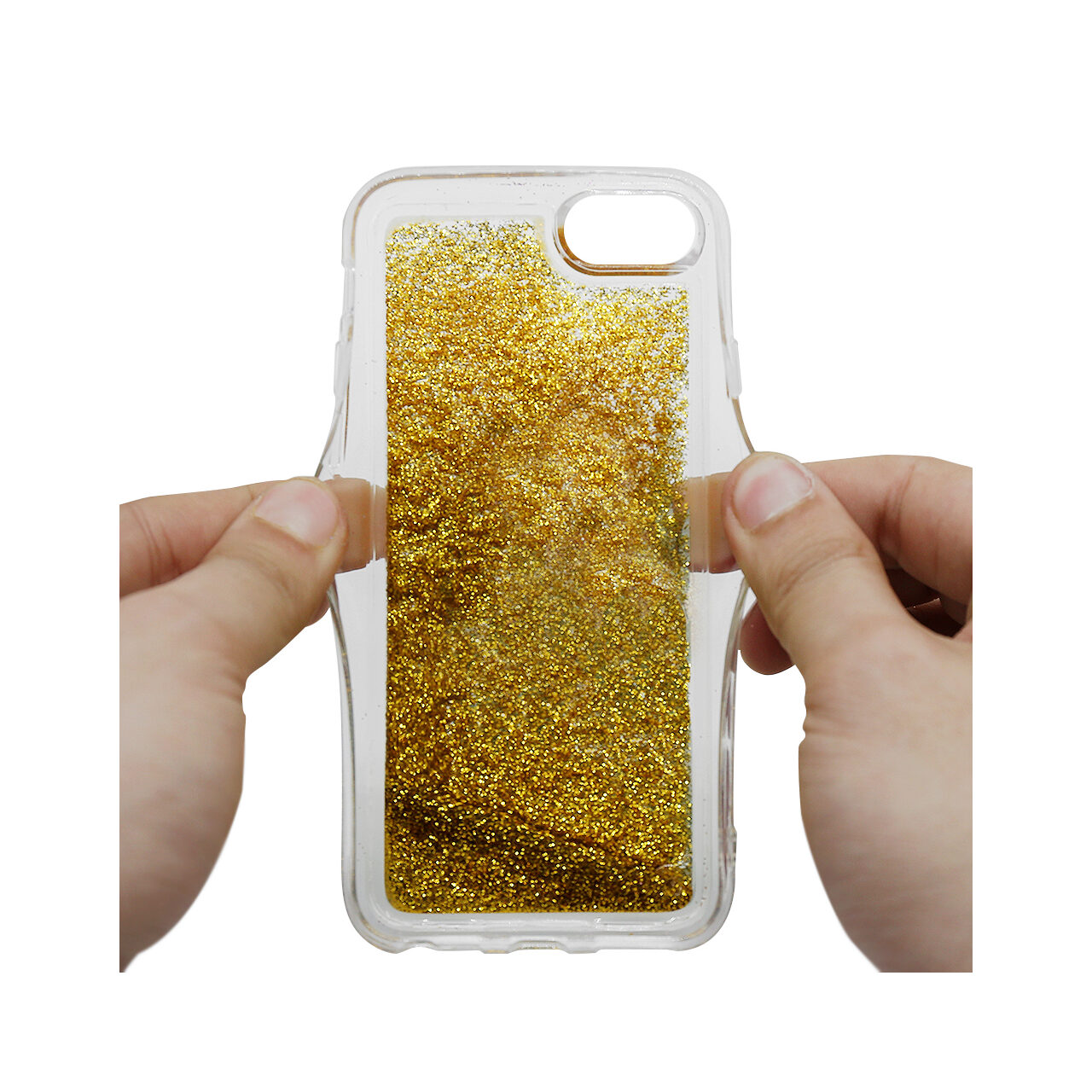 Husa iPhone SE2022 Lemontti Liquid Sand Blue Flowers thumb