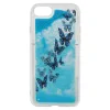 Husa iPhone SE2022 Lemontti Liquid Sand Butterflies Glitter