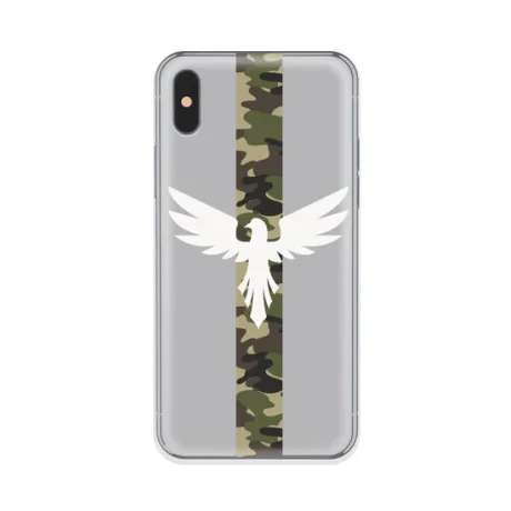 Husa iPhone XS / X Lemontti Silicon Art Army Eagle