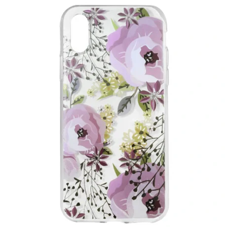 Husa iPhone XS / X Lemontti Silicon Art Flowers