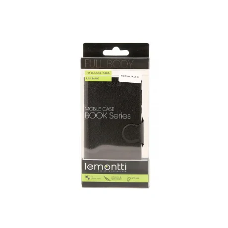 Husa Nokia 3 Lemontti Book Jelly Negru