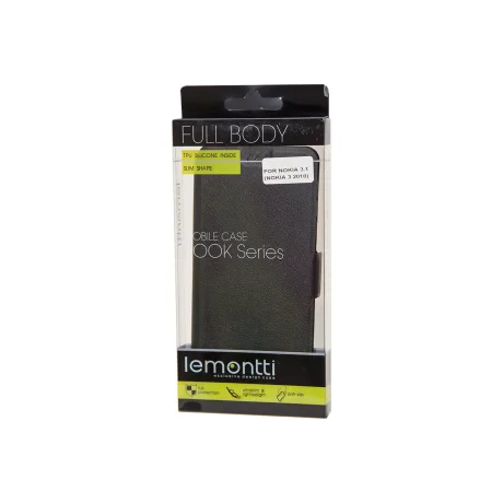 Husa Nokia 3.1 (Nokia 3 2018) Lemontti Book Elegant Negru